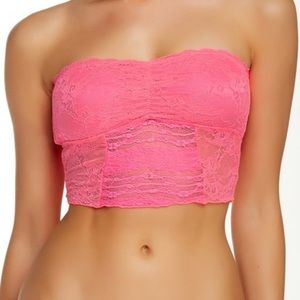 Free People Intimately Galloon Lace Crop Tube Bralette